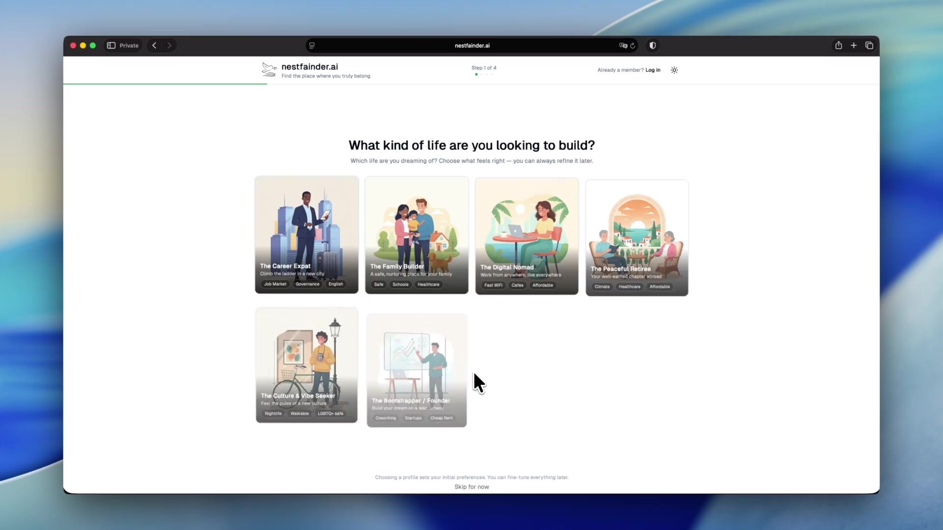 Screen recording of the NestFainder platform in use